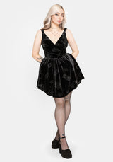 Orin Foiled Velour Mini Dress EU 34
