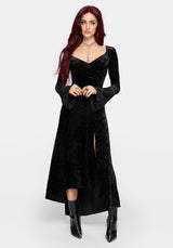 Joise Crushed Velour Wrap Front Midaxi Dress EU 34