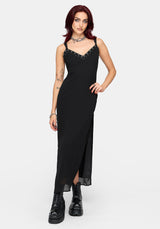 Emara Eyelet Piercing Belted Maxi Dress (Two-Piece Set) EU 34