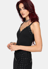 Emara Öse Piercing Belted Maxikleid (Two-Piece Set)