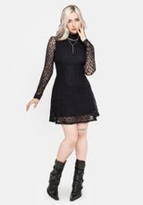 Amoura Boned Waist Corset Lace Mini Dress EU 34