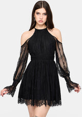 Amelie Lace Schulterfrei Minikleid