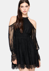 Amelie Lace Cold Shoulder Mini Dress