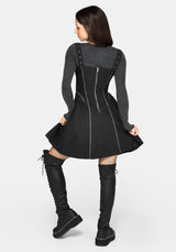 Virexia Kontrastnaht Plissiert Minikleid