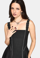 Virexia Kontrastnaht Plissiert Minikleid