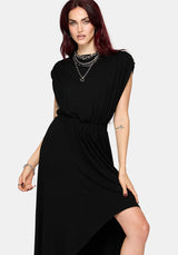 Marsail PU Korsett and Jersey Maxikleid Set (2-Piece)