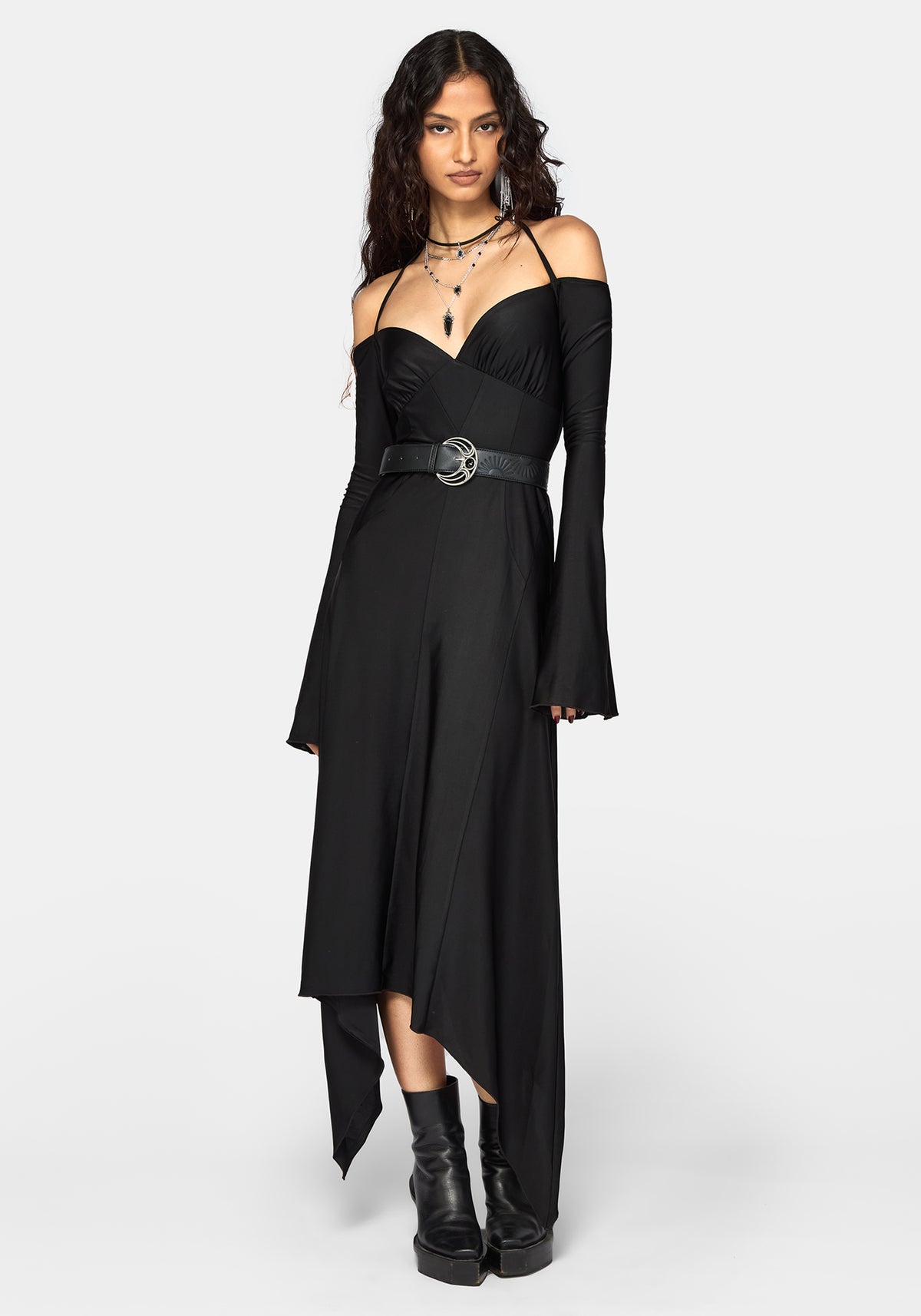 Aurelia Slinky Halter Strap Midaxi Kleid