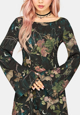Atilla Print Cowl Neck Mini Dress