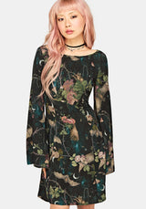 Atilla Print Cowl Neck Mini Dress
