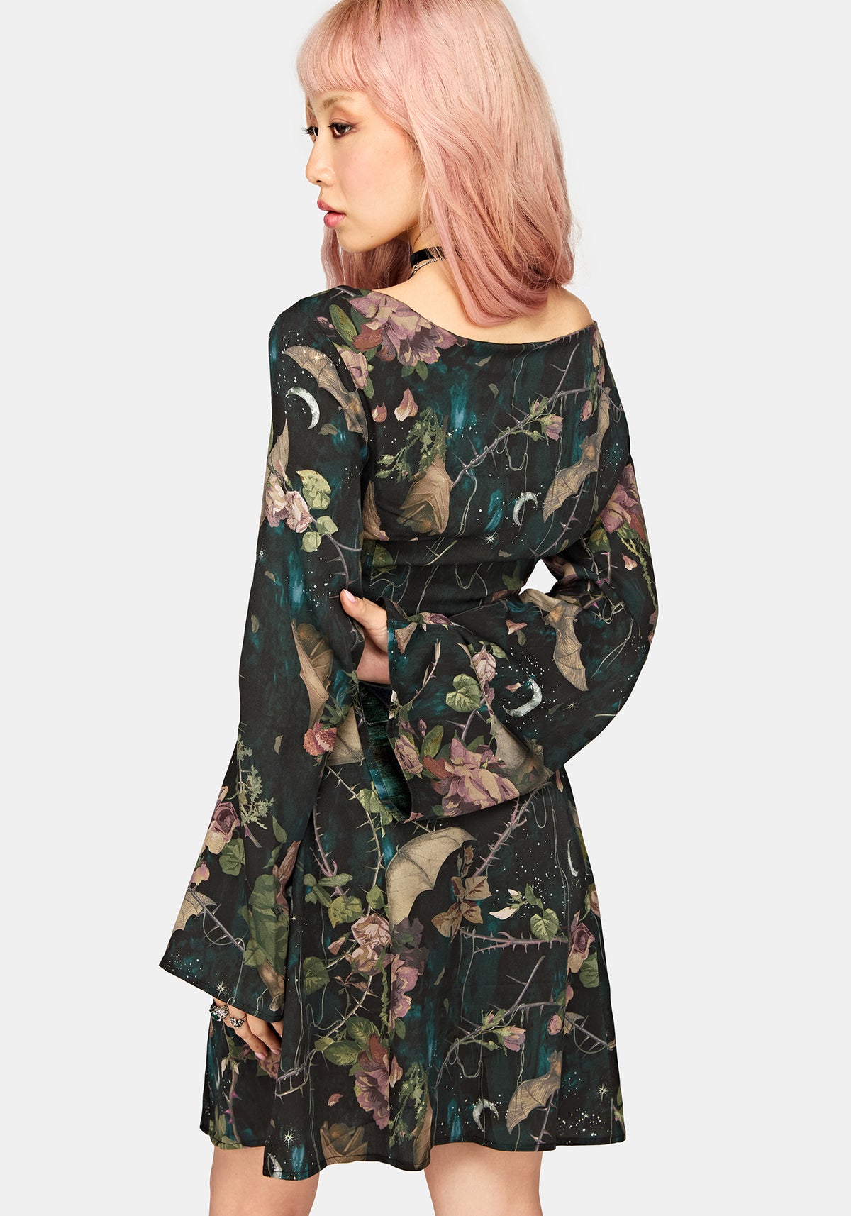 Atilla Print Cowl Neck Mini Dress