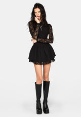Erisda Lace Bodysuit Mini Dress