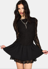 Erisda Lace Bodysuit Mini Dress