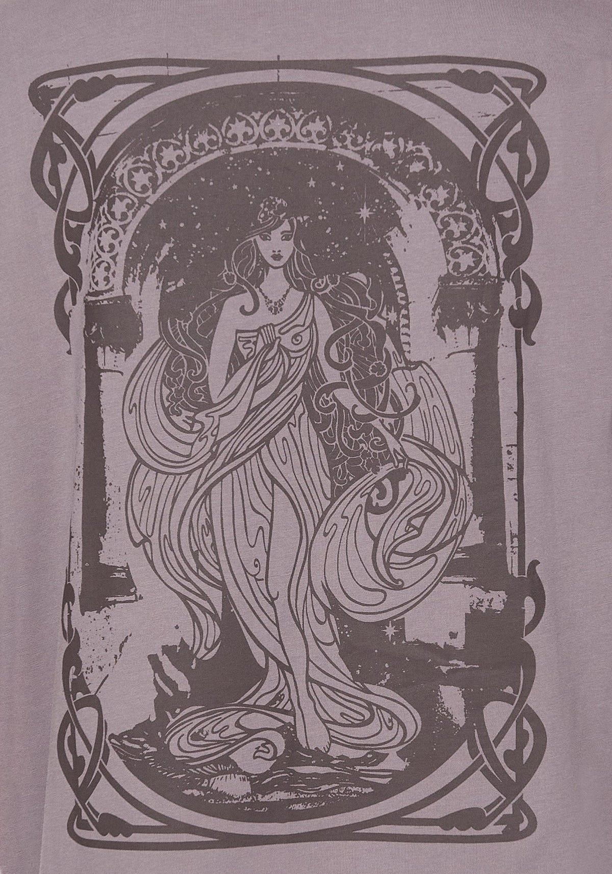 Saria Baumwolle Goddess Bedruckt Jersey T-Shirt Kleid