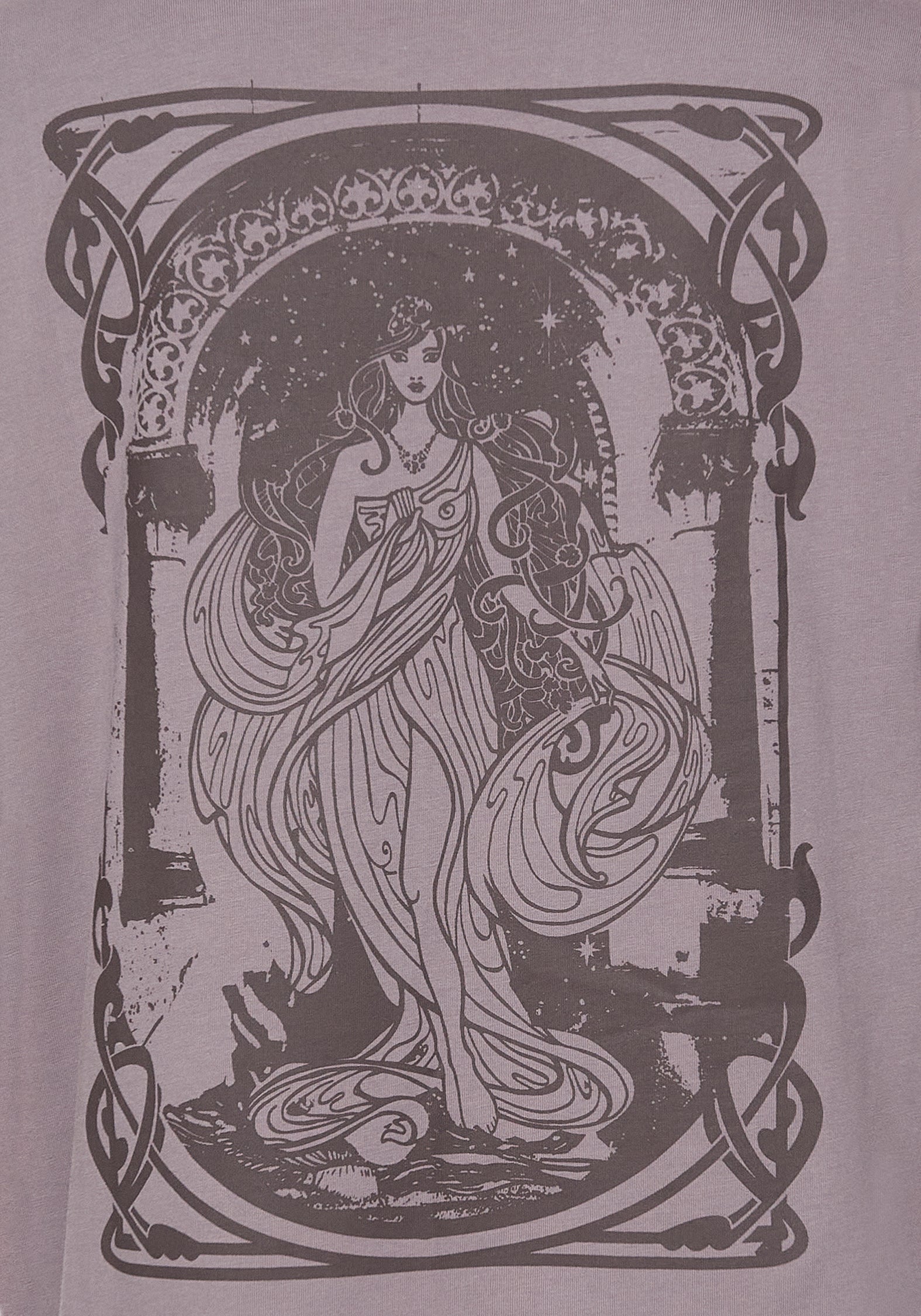 Saria Baumwolle Goddess Bedruckt Jersey T-Shirt Kleid