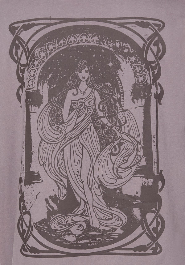 Saria Baumwolle Goddess Bedruckt Jersey T-Shirt Kleid