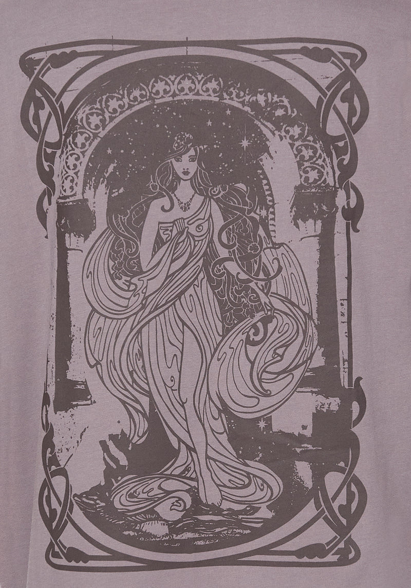 Saria Baumwolle Goddess Bedruckt Jersey T-Shirt Kleid