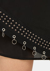 Emara Öse Piercing Wickel Vorderseite Minikleid
