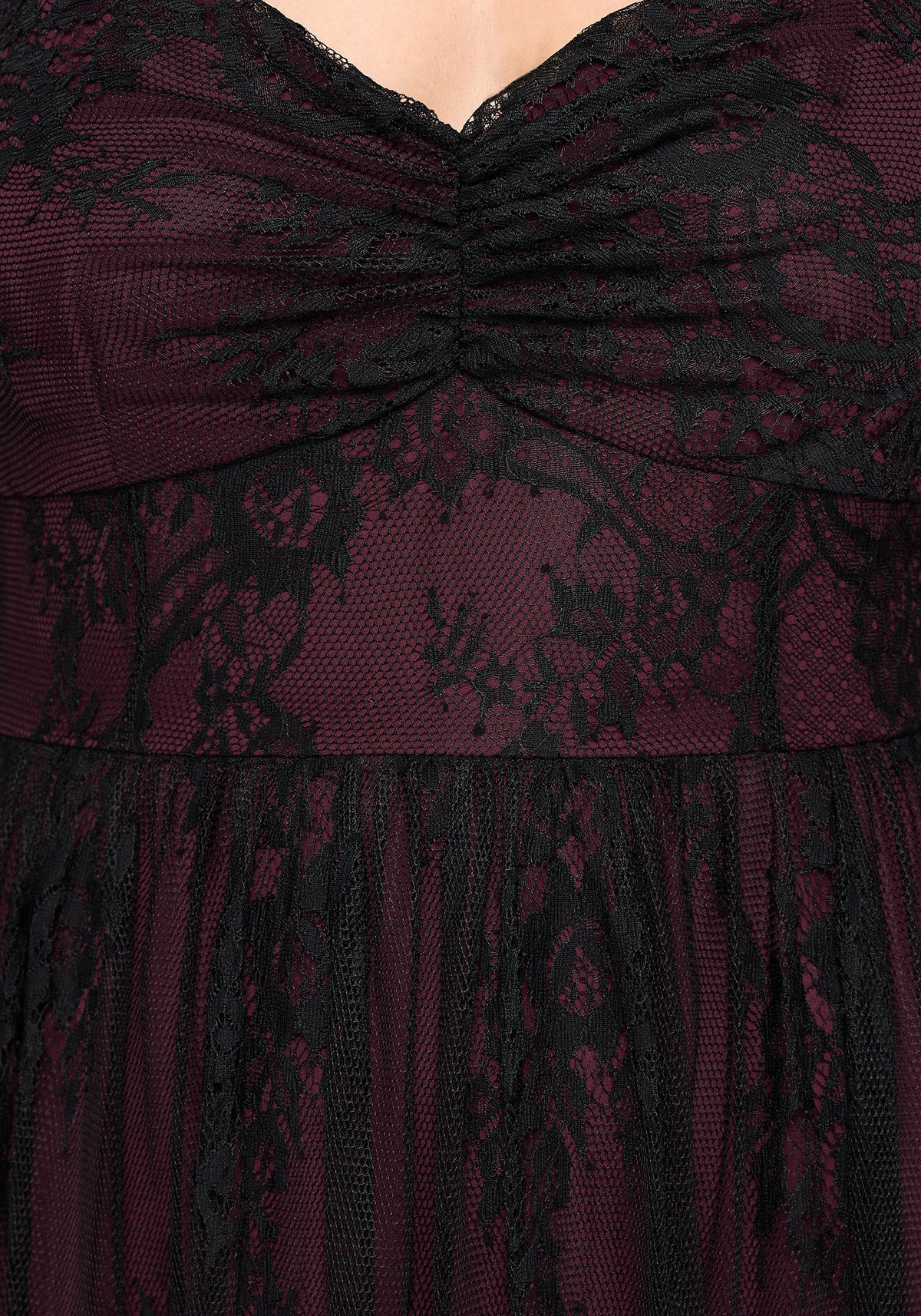 Velisse Lace Cut Out Maxi Dress - Purple