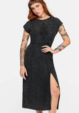 Blake Embroidered Cotton Smock Midi Dress