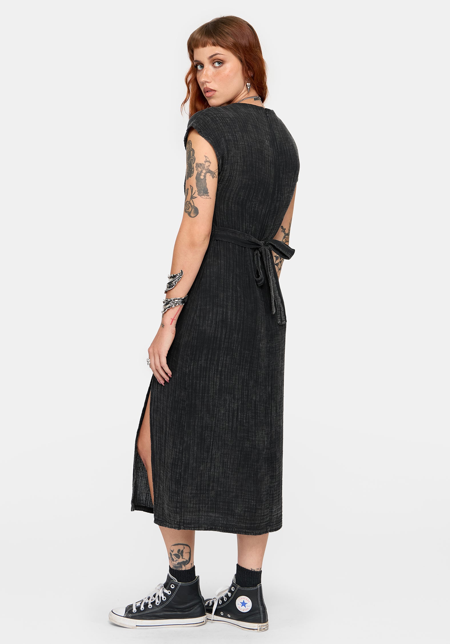 Blake Embroidered Cotton Smock Midi Dress