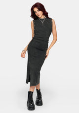 Vale Ärmellos Öse Midikleid