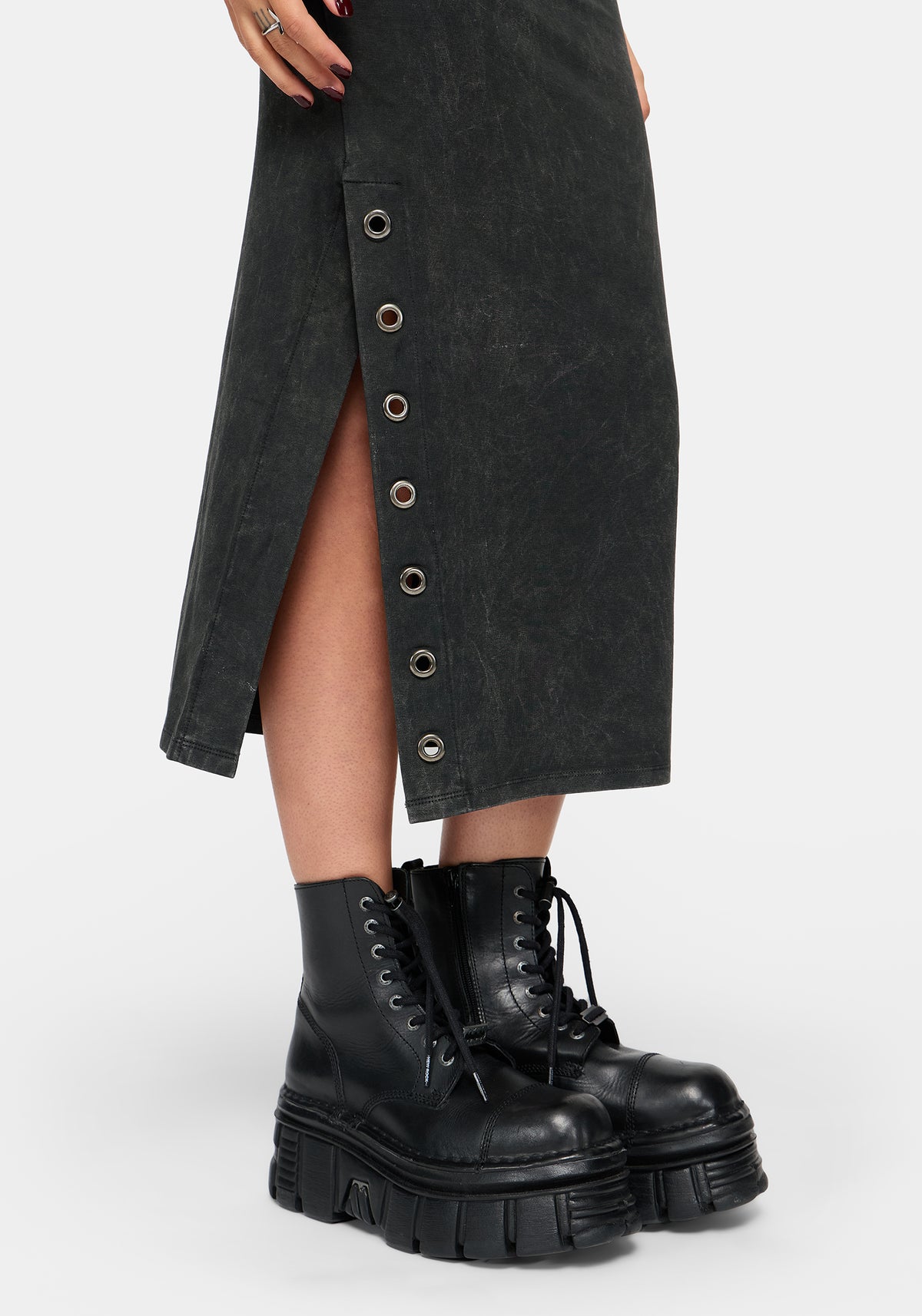 Vale Ärmellos Öse Midikleid