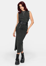 Vale Ärmellos Öse Midikleid