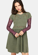 Genevra Bestickt Baumwolle Mini Smock Kleid