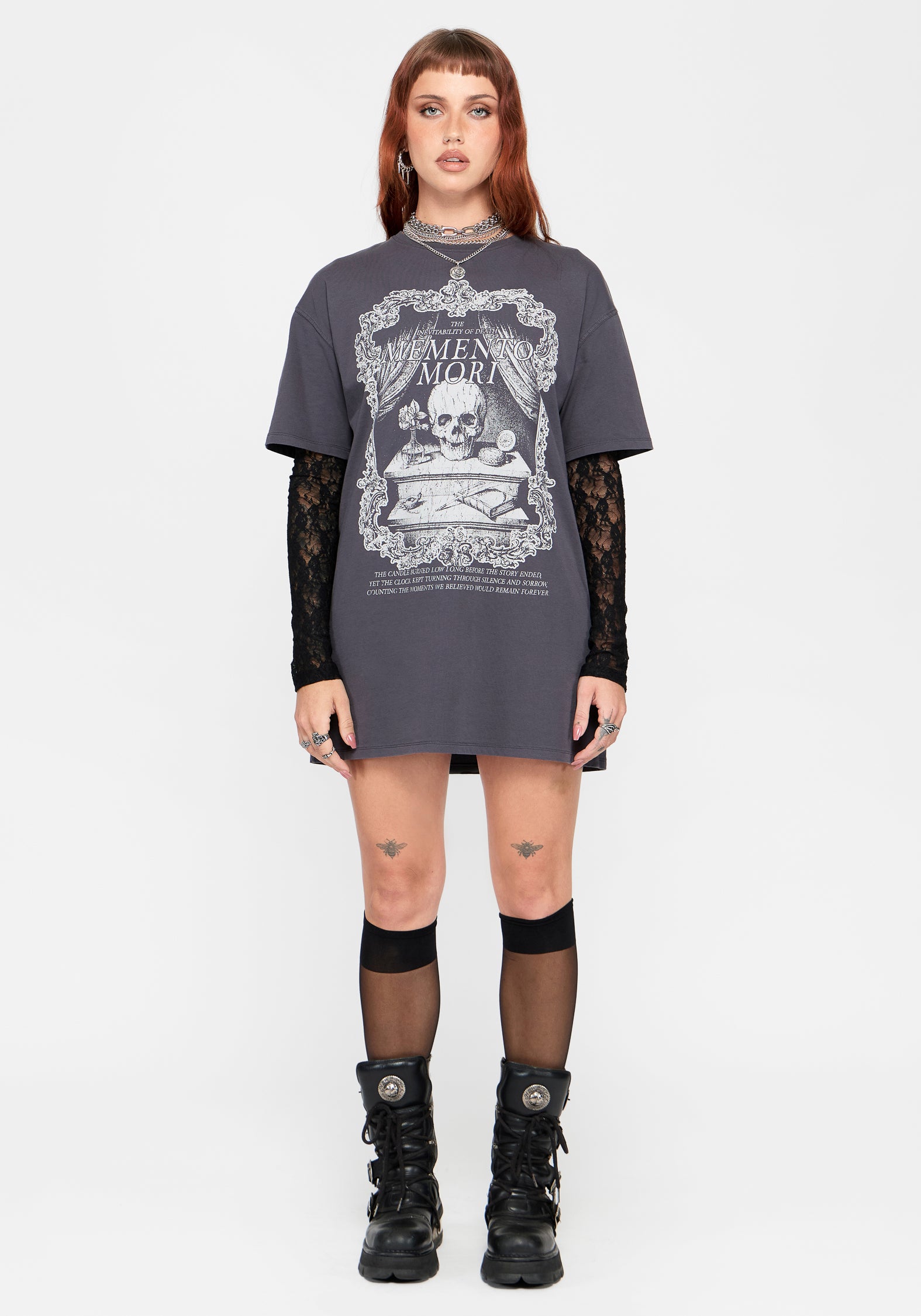 Mori Totenkopf T-Shirt Kleid