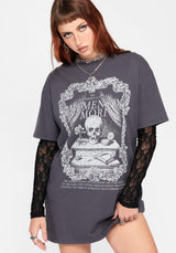 Mori Totenkopf T-Shirt Kleid