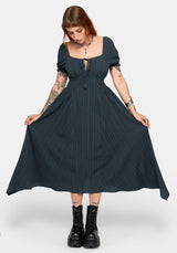 Fenella Keyhole Midikleid - Grün