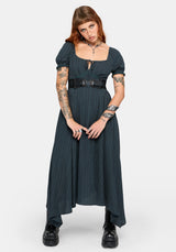 Fenella Keyhole Midi Dress - Green