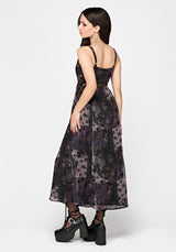 Iskra Mystic Floral Chiffon Midaxi Cami Dress