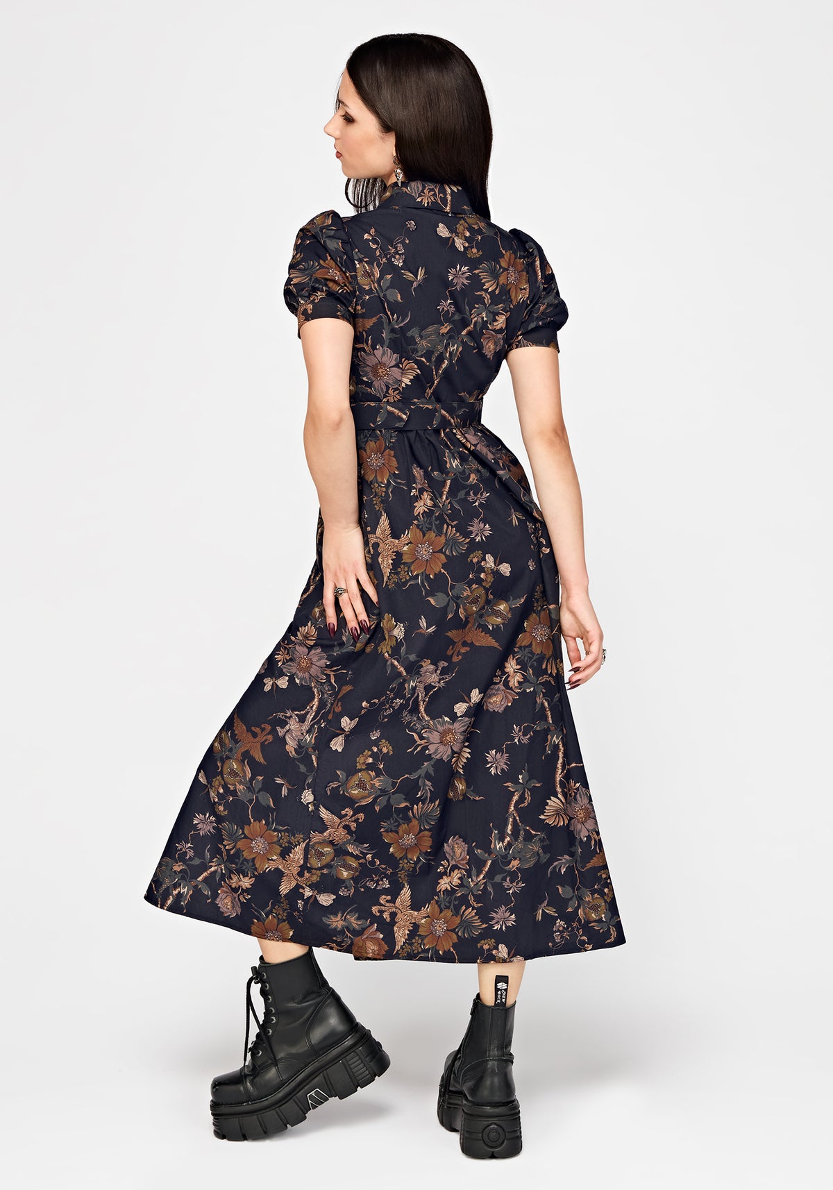 Poison Eden Midaxi Shirt Dress - Midnight