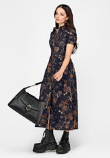 Poison Eden Midaxi Shirt Dress - Midnight