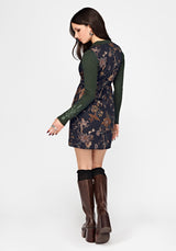 Poison Eden Button Up Mini Dress - Black