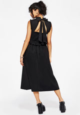 Veronica Baumwolle Smocked Mieder Schleife Detail Midi Kleid