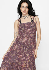 Skye Print Tiered High Low Beach Midaxi Dress