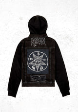 Damage Denim Kapuze Jacke