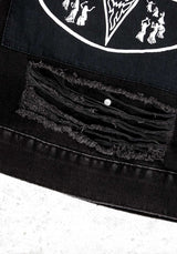 Damage Denim Kapuze Jacke