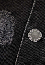 Damage Denim Kapuze Jacke