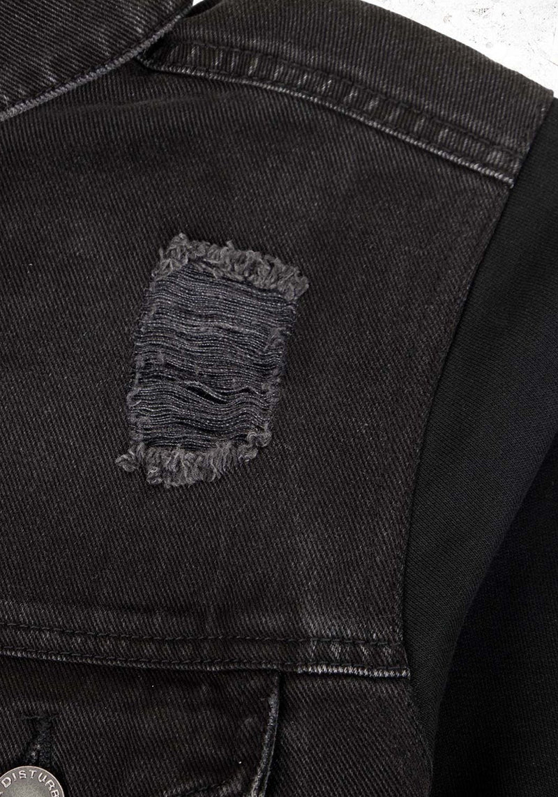 Damage Denim Kapuze Jacke