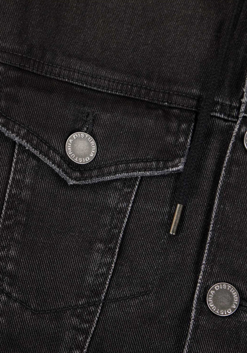 Damage Denim Kapuze Jacke