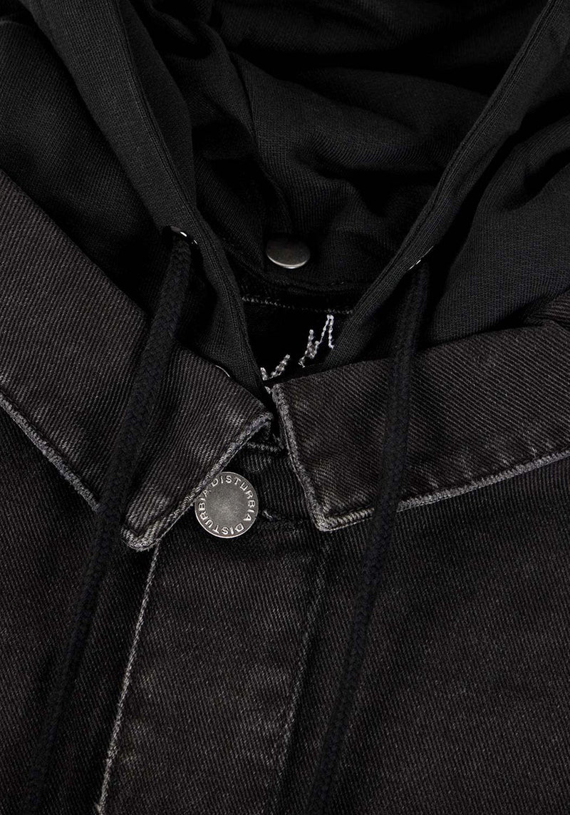 Damage Denim Kapuze Jacke