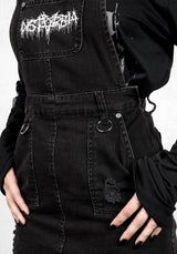 Damage Denim Pinny Kleid