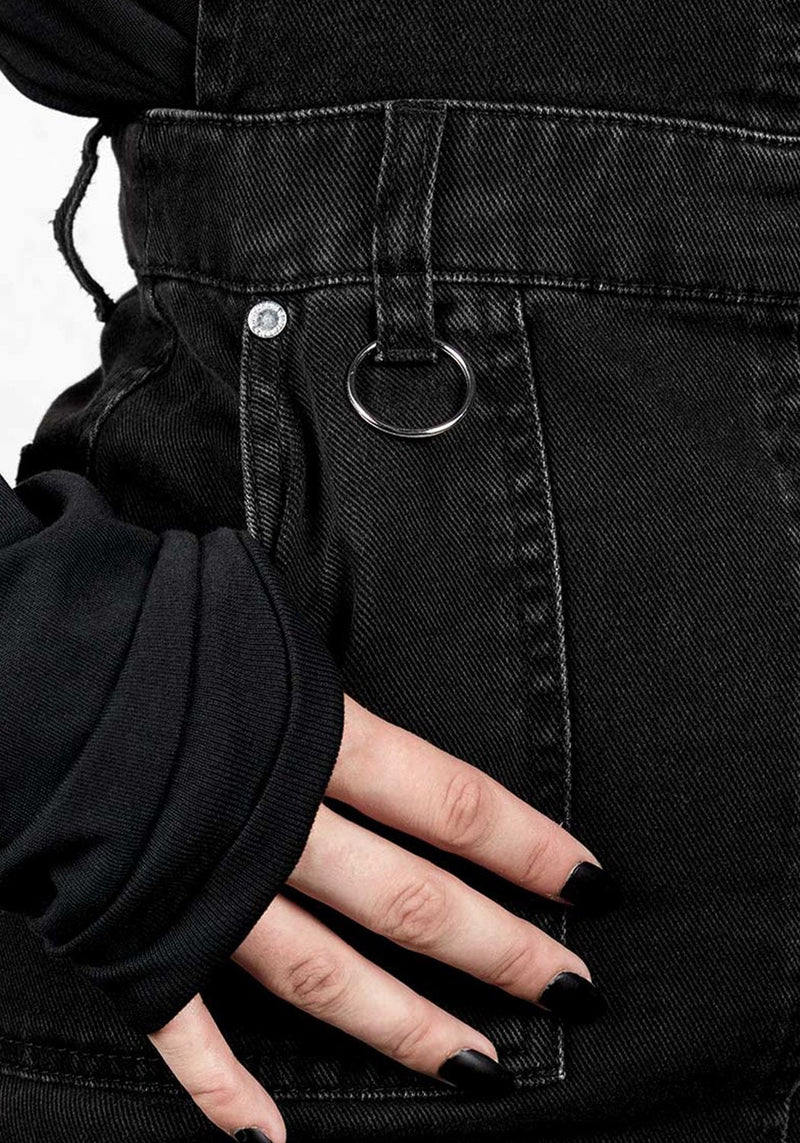 Damage Denim Pinny Kleid