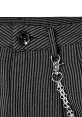 Dandy Gestreift Hosen Mit Kette