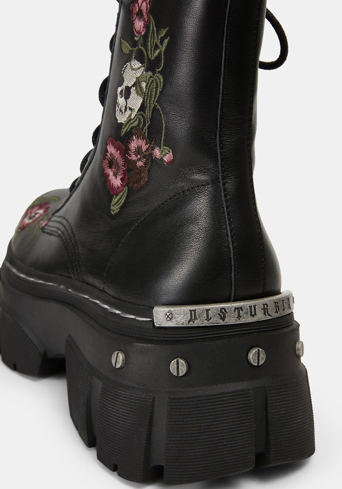 Drunella Embroidered Leather Boots US 8