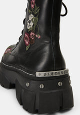 Drunella Embroidered Leather Boots US 8
