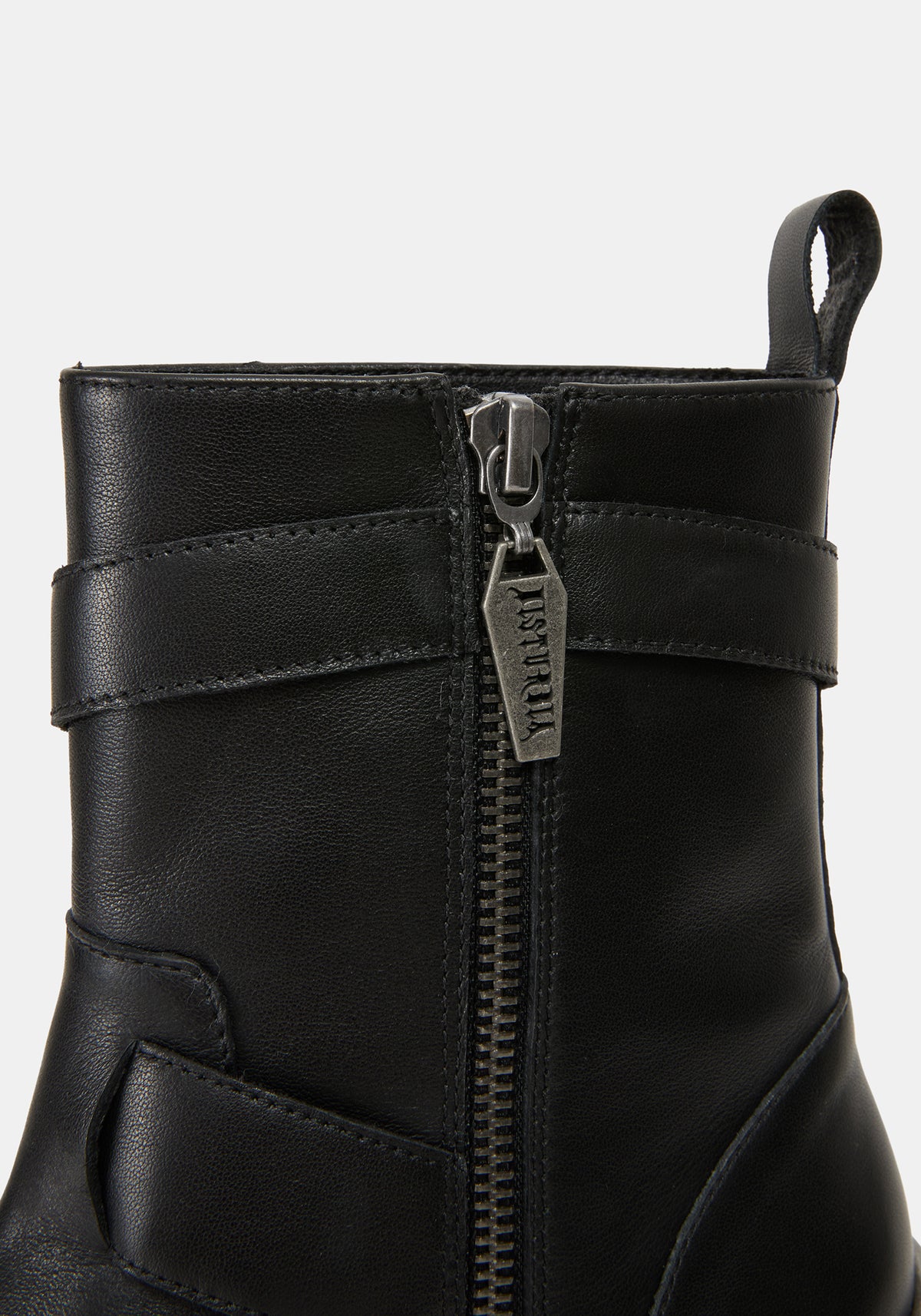 Grunora Buckled Leather Biker Boots US 8